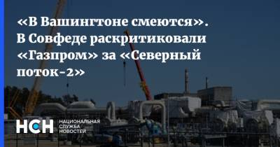 «В Вашингтоне смеются». В Совфеде раскритиковали «Газпром» за «Северный поток-2»