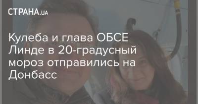 Кулеба и глава ОБСЕ Линде в 20-градусный мороз отправились на Донбасс