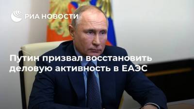 Путин призвал восстановить деловую активность в ЕАЭС