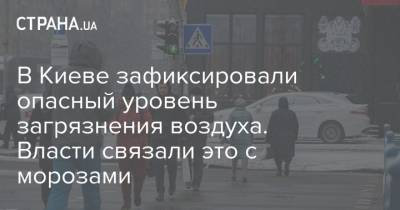 В Киеве зафиксировали опасный уровень загрязнения воздуха. Власти связали это с морозами