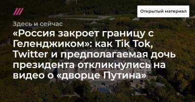 «Россия закроет границу с Геленджиком»: как Tik Tok, Twitter и предполагаемая дочь президента откликнулись на видео о «дворце Путина»