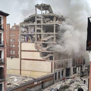 В центре Мадрида прогремел мощный взрыв. Видео