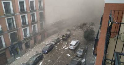 В Сети публикуют видео из разрушенного взрывом дома в Мадриде