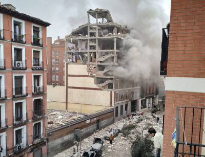 Названа предварительная причина мощного взрыва в Мадриде