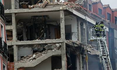 В центре Мадрида в результате взрыв разрушен дом, есть жертвы
