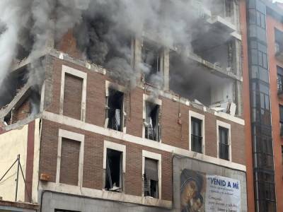 В центре Мадрида произошел взрыв. Разрушено пять из семи этажей здания