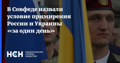 В Совфеде назвали условие примирения России и Украины «за один день»