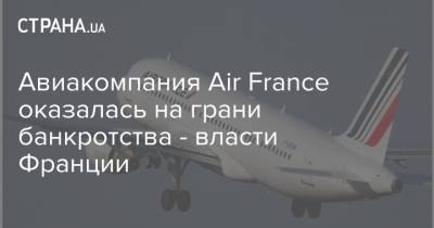 Авиакомпания Air France оказалась на грани банкротства - власти Франции