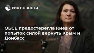 ОБСЕ предостерегла Киев от попыток силой вернуть Крым и Донбасс