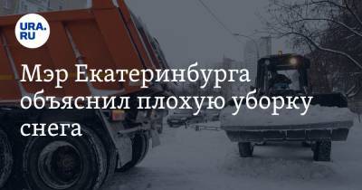 Мэр Екатеринбурга объяснил плохую уборку снега