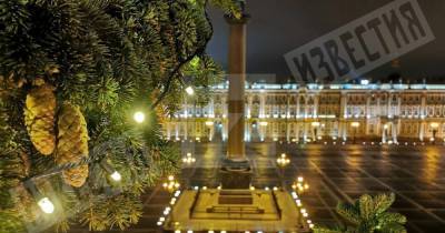 Руфер заснял на видео "покорение" елки на площади в Петербурге