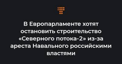 В Европарламенте хотят остановить строительство «Северного потока-2» из-за ареста Навального российскими властями
