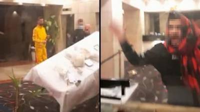 Видео: вернувшиеся из Дубая израильтяне устроили дебош в отеле коронавируса