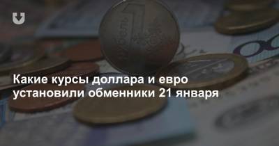 Какие курсы доллара и евро установили обменники 21 января - news.tut.by - Белоруссия