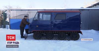 В Тернопольской области изобретатель смастерил снегоход