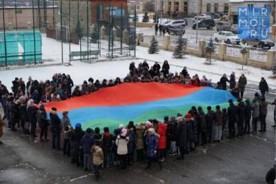 В Хунзахском районе состоялся флешмоб к 100-летию ДАССР