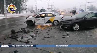 Пять автомобилей попали в ДТП на пр. Независимости в Минске