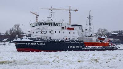 Ледокол разогнал рыбаков на Финском заливе — видео