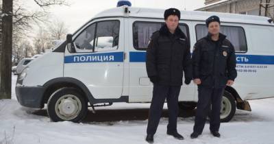 В Новгородской области полицейские спасли заснувшего в снегу мальчика