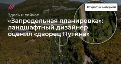 «Запредельная планировка»: ландшафтный дизайнер оценил «дворец Путина»