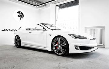 Tesla Model S оставили без задних дверей и превратили в кабриолет