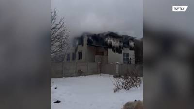 Видео с места пожара в харьковском доме престарелых, где погибли 15 человек