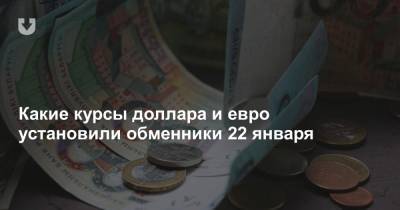 Какие курсы доллара и евро установили обменники 22 января - news.tut.by - Белоруссия