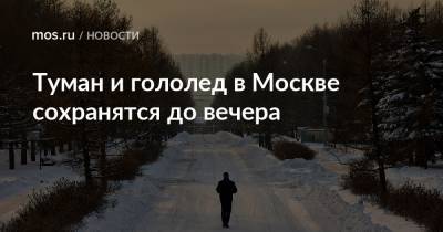 Туман и гололед в Москве сохранятся до вечера