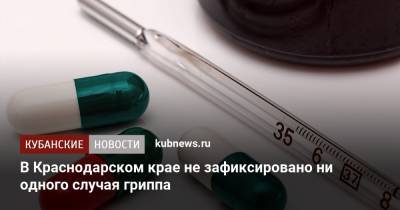 В Краснодарском крае не зафиксировано ни одного случая гриппа