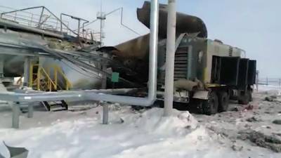 Появилось видео с места взрыва на нефтяном предприятии в Татарстане