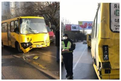 Две маршрутки с людьми попали в аварию, движение затруднено: кадры ДТП из Одессы
