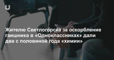 Жителю Светлогорска за оскорбление гаишника в «Одноклассниках» дали два с половиной года «химии»