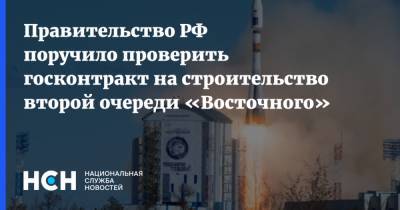 Правительство РФ поручило проверить госконтракт на строительство второй очереди «Восточного»