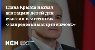 Глава Крыма назвал агитацию детей для участия в митингах «запредельным цинизмом»