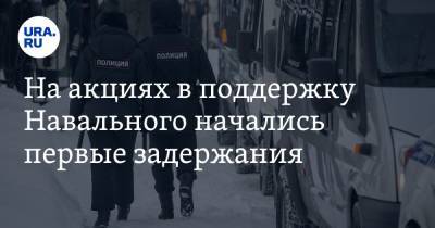 На акциях в поддержку Навального начались первые задержания
