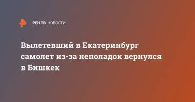 Вылетевший в Екатеринбург самолет из-за неполадок вернулся в Бишкек