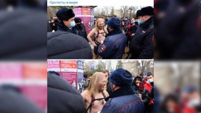 Раздетый мужчина в одних шортах вышел поддержать Навального в Ростове-на-Дону