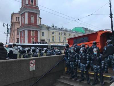 Протестующие петербуржцы добрались до «Гостиного двора» (видео)