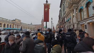 Митингующие в Петербурге устроили драку с полицией