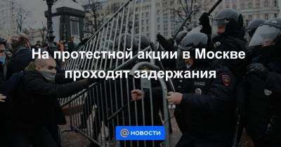 На протестной акции в Москве проходят задержания