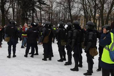 В Петербурге полиция зачистила Марсово поле от митингующих