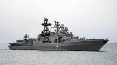 Российский БПК "Североморск" выполнил стрельбы в Баренцевом море