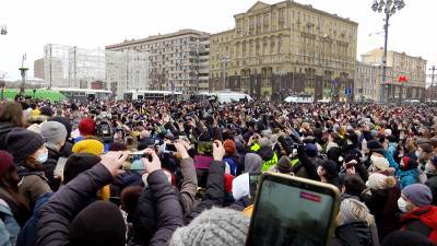 МВД назвало число участников несанкционированной акции в Москве