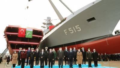 В Турции спустили на воду первый отечественный фрегат «Стамбул»