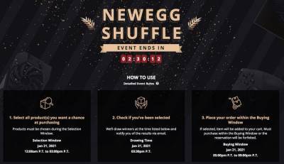 Лотерея Newegg Shuffle планирует помочь с покупками консолей и видеокарт