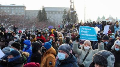 До 50 тысяч человек вышли на акцию протеста в поддержку Навального в Москве