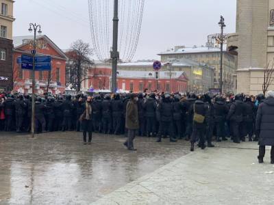 1700 человек задержали в Москве на несанкционированной акции в поддержку Навального