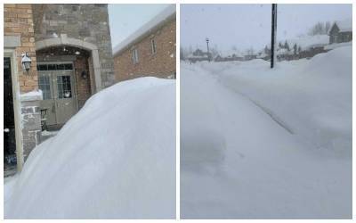 В Канаде за сутки выпало 50 сантиметров снега: шокирующие фото и видео