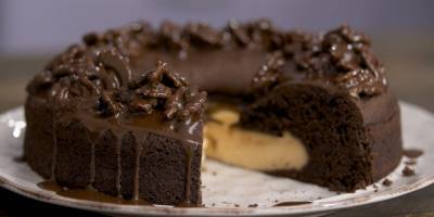 Сочетание шоколада и ванили. Рецепт торта-пирога Вулкан от Лизы Глинской