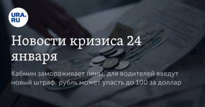 Новости кризиса 24 января. Кабмин замораживает цены, для водителей введут новый штраф, рубль может упасть до 100 за доллар